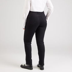 Slim fit stretchable jet black jeans for women