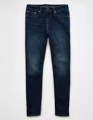 Slim Fit Jeans-Mild Washed Dark Blue