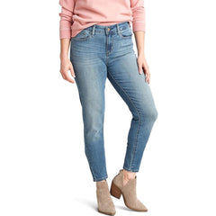 Women modern skinny light blue stretchable jeans