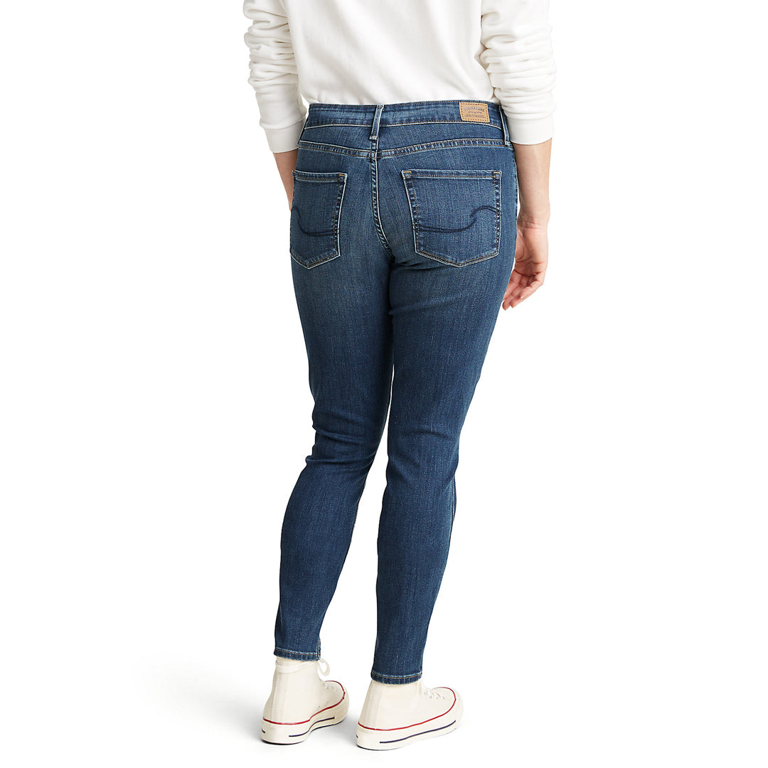 Women modren skinny dark blue stretchable jeans