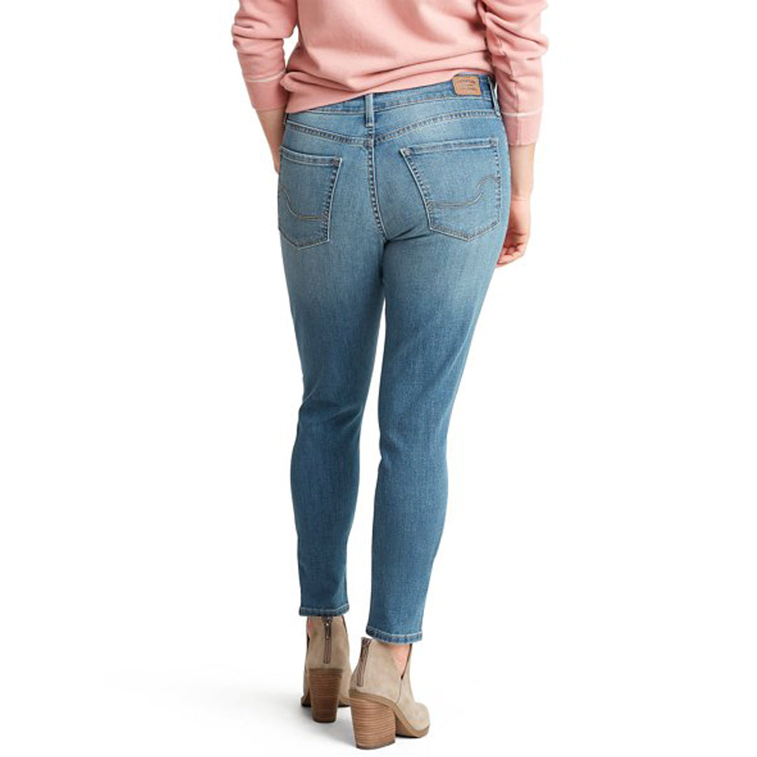 Women modern skinny light blue stretchable jeans