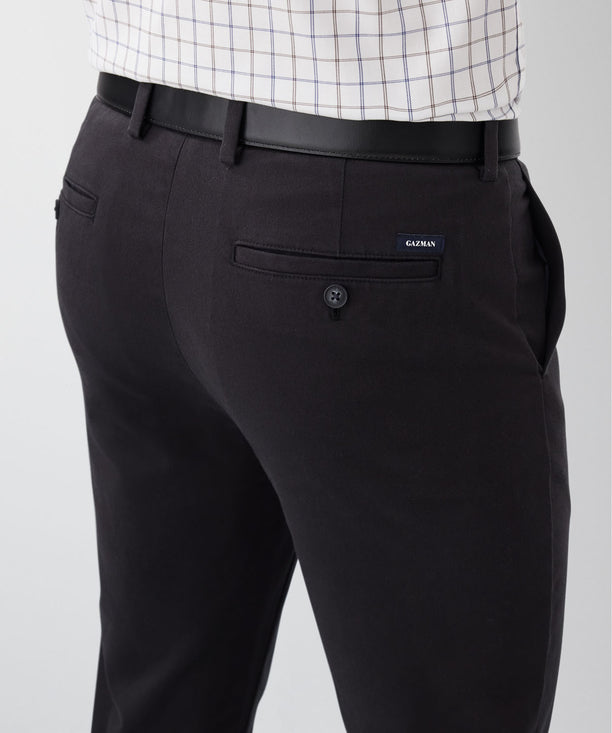 MENS Black Cotton SMART Fit Pant