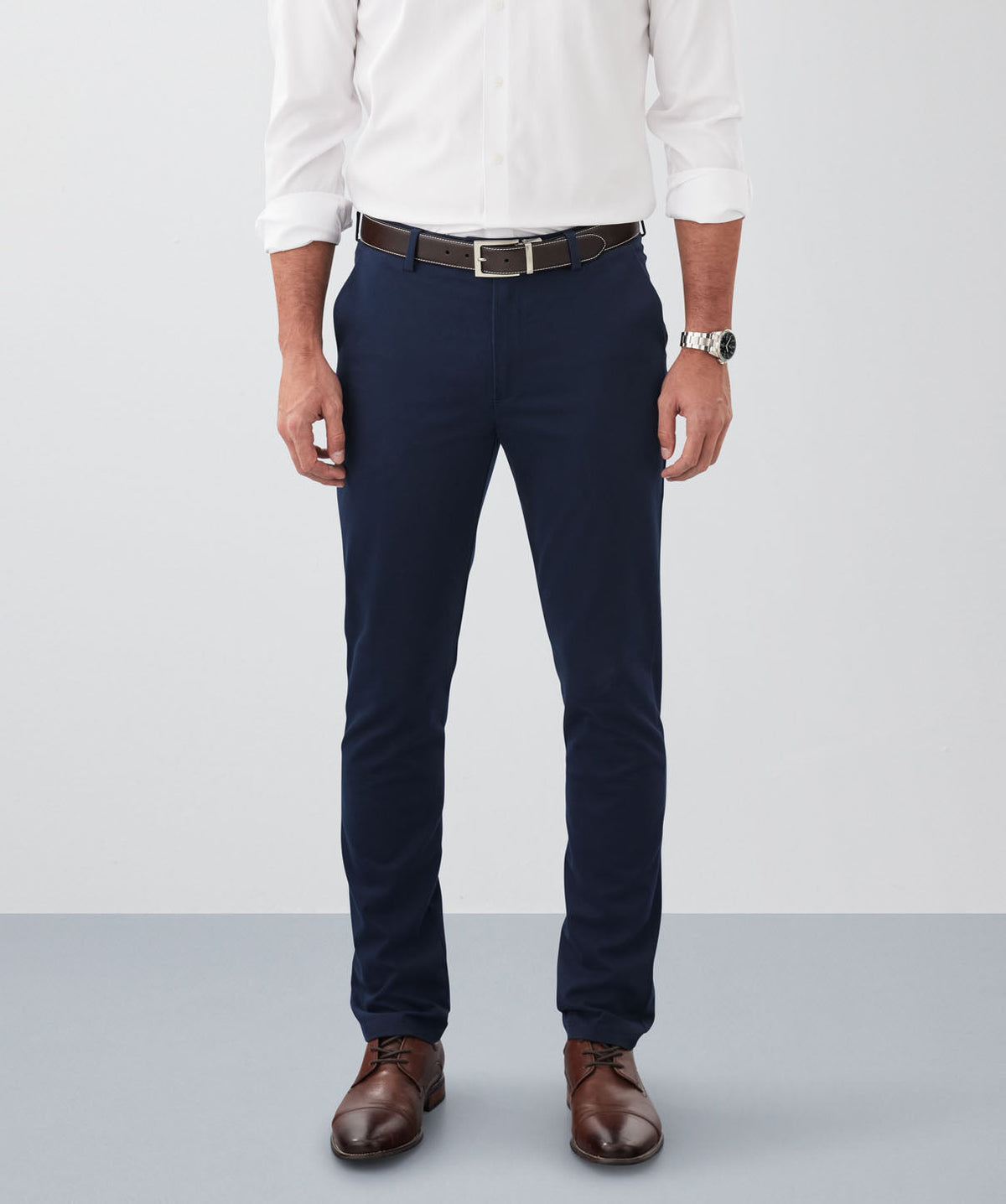MENS Navy Blue Cotton SMART Fit Pant
