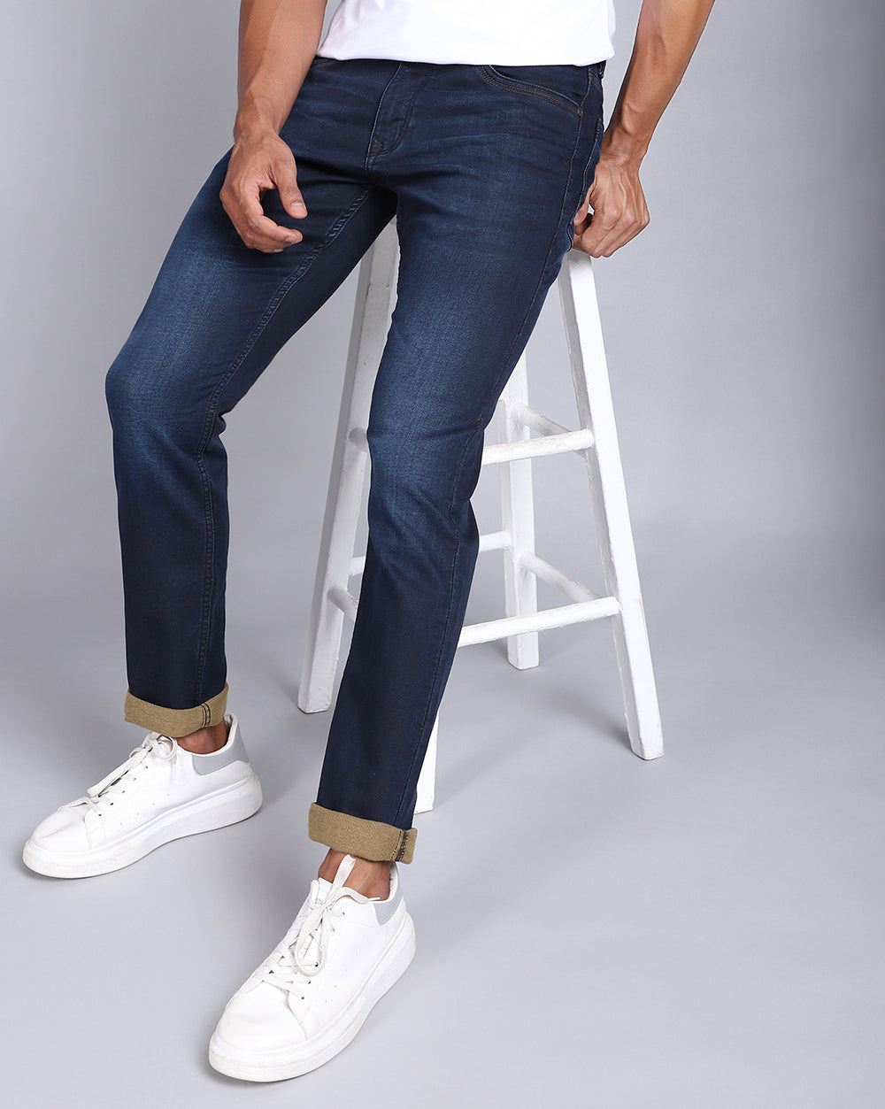 Stretch (Dark Blue) Jean's Slim-Fit
