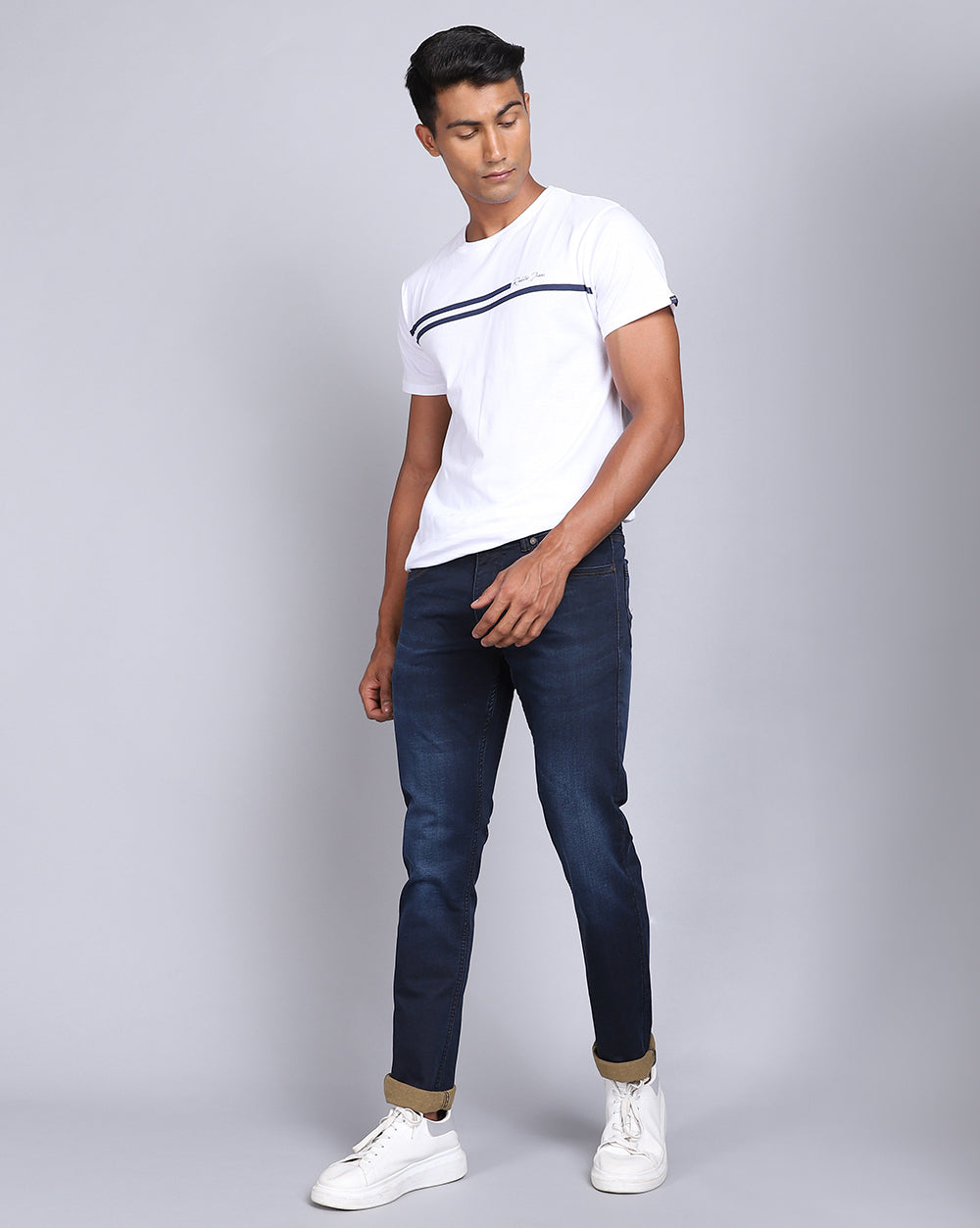Stretch (Dark Blue) Jean's Slim-Fit